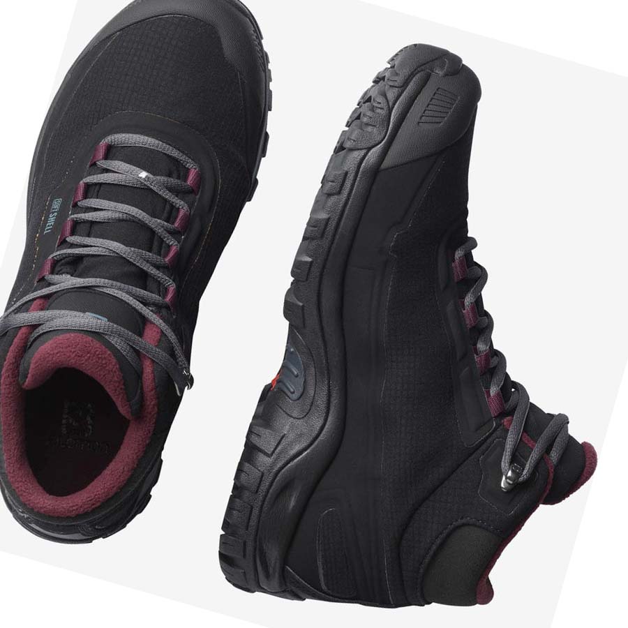 Botas de Invierno Salomon SHELTER CLIMASALOMON™ WATERPROOF Mujer Negros | MX 2606TCE